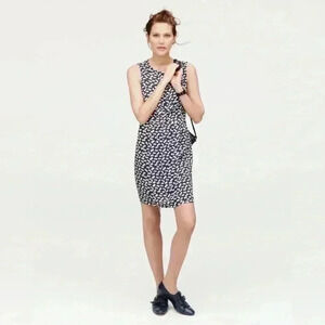 J Crew Half-Placket Dress in Tossed Hearts‎ Size 00